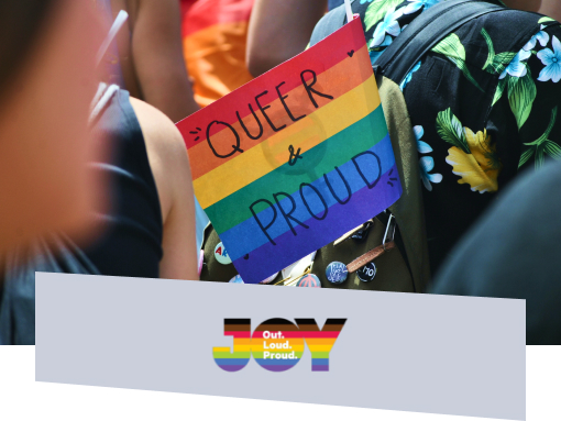 Queer and Proud Rainbow LGBTQ flag
